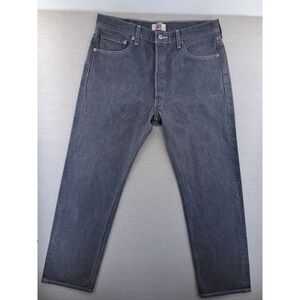 Vtg Levis 501 Jeans Mens 36x31 Gray Light Wash Straight Leg Button Fly Y2K W35"